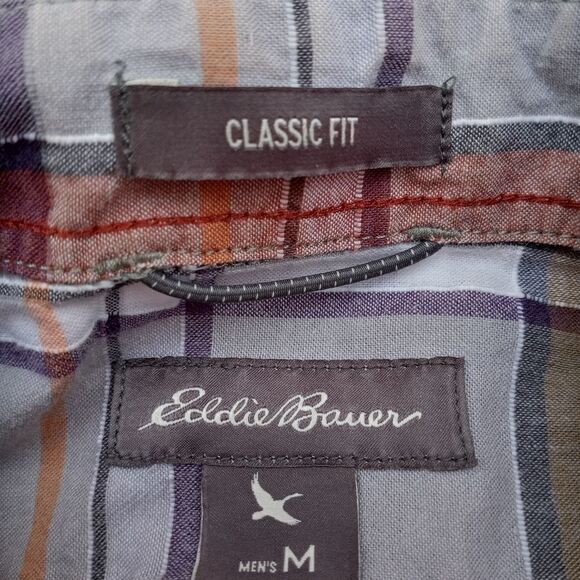 Eddie Bauer Classic Fit Plaid Gray Brown Longsleev - Picture 4 of 9